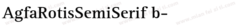AgfaRotisSemiSerif b字体转换
